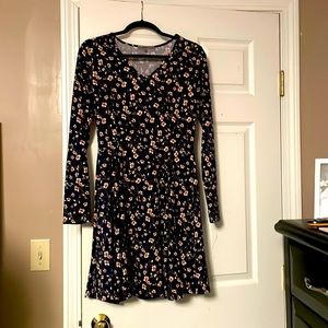 Long sleeve A-line dress